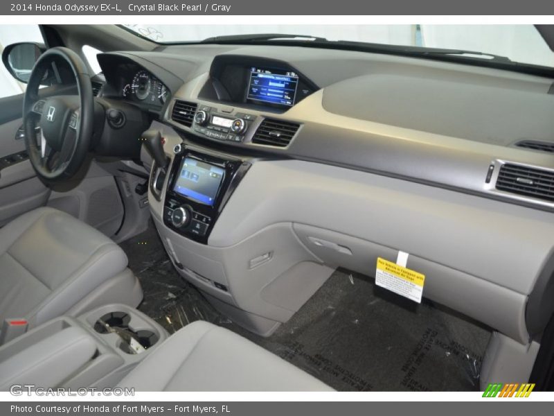 Crystal Black Pearl / Gray 2014 Honda Odyssey EX-L