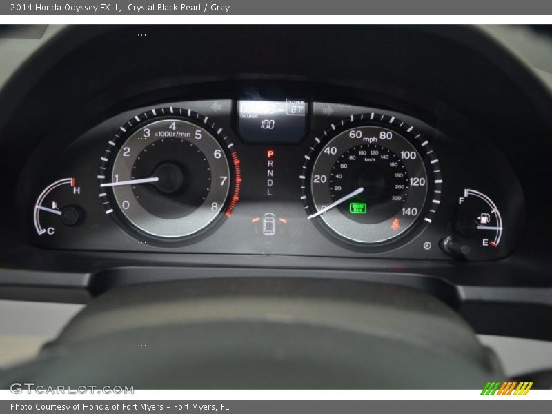 Crystal Black Pearl / Gray 2014 Honda Odyssey EX-L