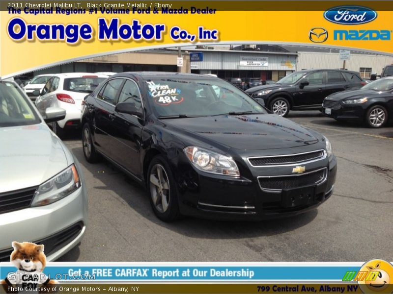 Black Granite Metallic / Ebony 2011 Chevrolet Malibu LT