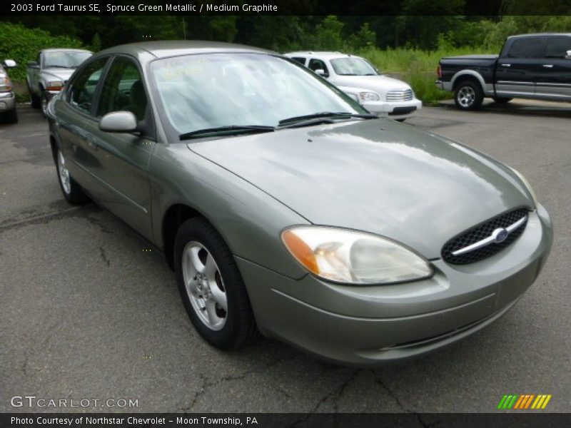 Spruce Green Metallic / Medium Graphite 2003 Ford Taurus SE