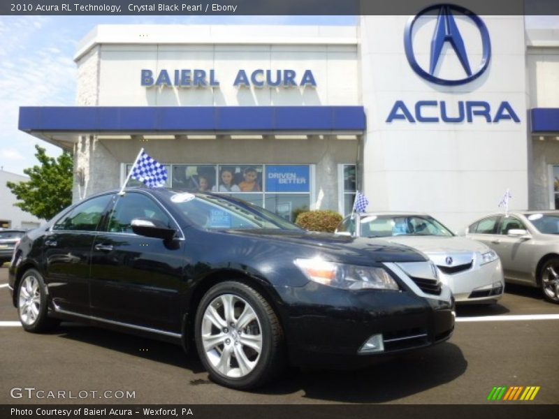 Crystal Black Pearl / Ebony 2010 Acura RL Technology