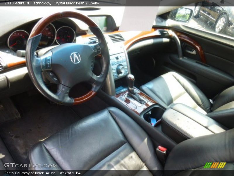 Crystal Black Pearl / Ebony 2010 Acura RL Technology