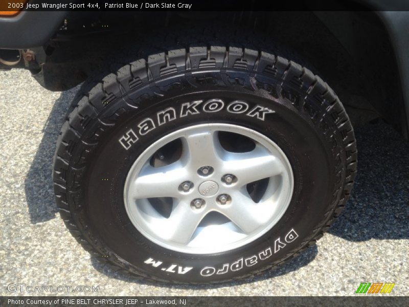 Patriot Blue / Dark Slate Gray 2003 Jeep Wrangler Sport 4x4