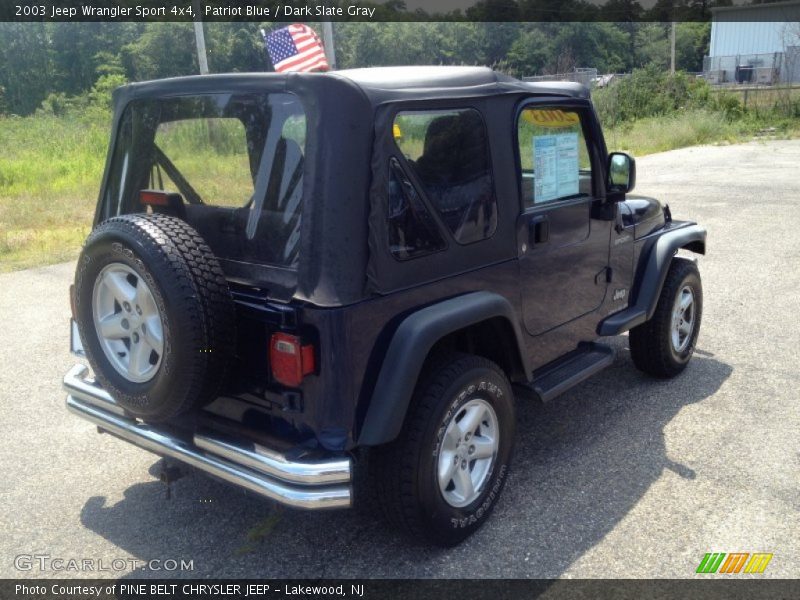 Patriot Blue / Dark Slate Gray 2003 Jeep Wrangler Sport 4x4