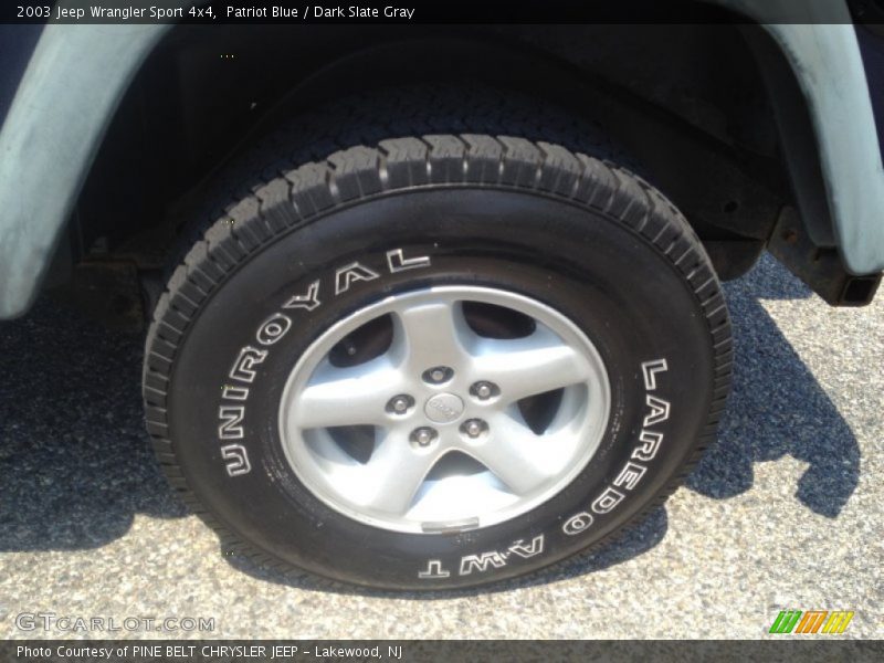 Patriot Blue / Dark Slate Gray 2003 Jeep Wrangler Sport 4x4