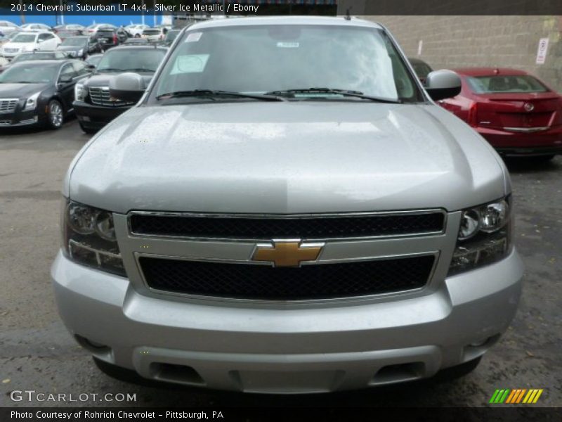 Silver Ice Metallic / Ebony 2014 Chevrolet Suburban LT 4x4