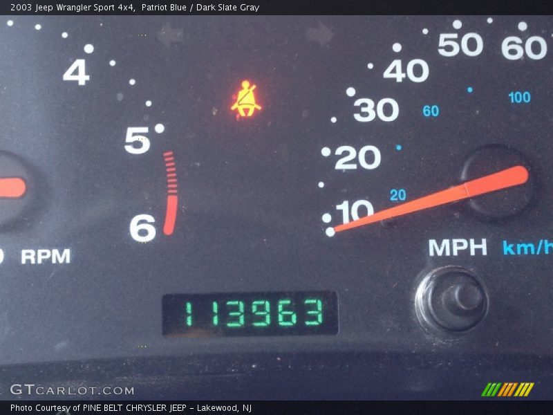 Patriot Blue / Dark Slate Gray 2003 Jeep Wrangler Sport 4x4
