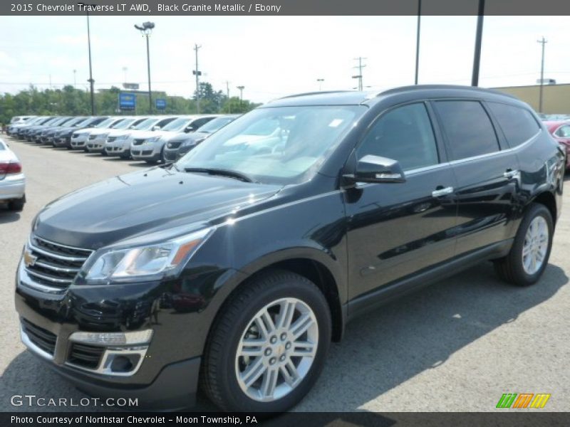 Black Granite Metallic / Ebony 2015 Chevrolet Traverse LT AWD