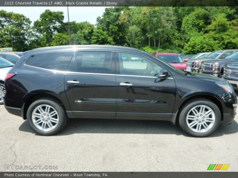 Black Granite Metallic / Ebony 2015 Chevrolet Traverse LT AWD