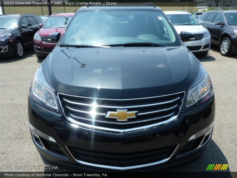 Black Granite Metallic / Ebony 2015 Chevrolet Traverse LT AWD