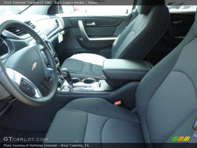 Black Granite Metallic / Ebony 2015 Chevrolet Traverse LT AWD