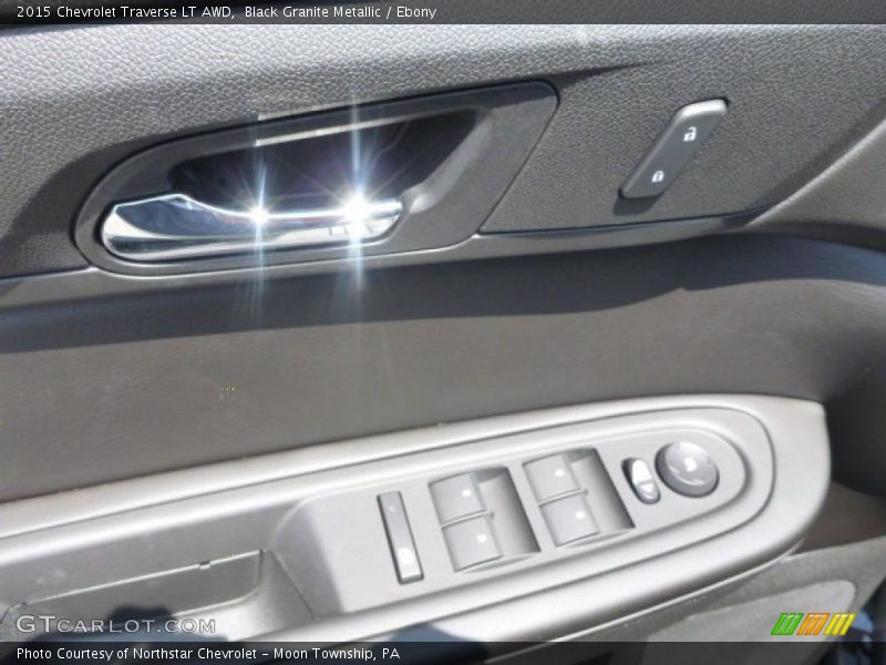 Black Granite Metallic / Ebony 2015 Chevrolet Traverse LT AWD