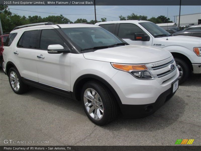 White Platinum / Charcoal Black 2015 Ford Explorer Limited