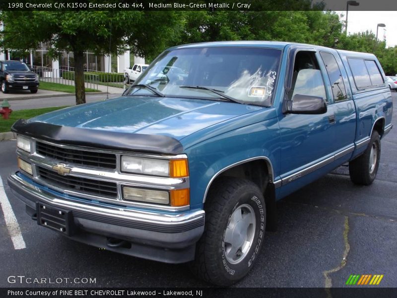 Medium Blue-Green Metallic / Gray 1998 Chevrolet C/K K1500 Extended Cab 4x4