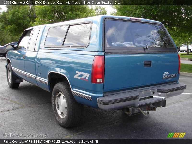 Medium Blue-Green Metallic / Gray 1998 Chevrolet C/K K1500 Extended Cab 4x4