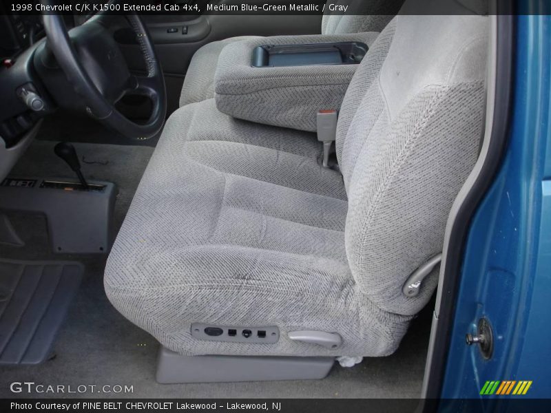 Medium Blue-Green Metallic / Gray 1998 Chevrolet C/K K1500 Extended Cab 4x4