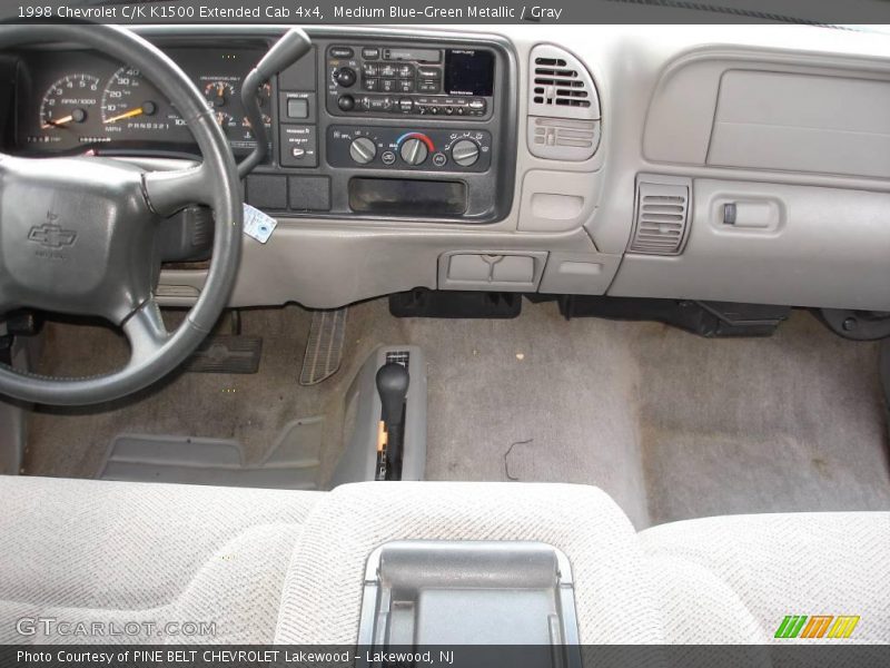 Medium Blue-Green Metallic / Gray 1998 Chevrolet C/K K1500 Extended Cab 4x4