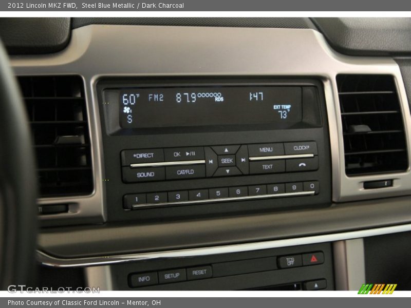Steel Blue Metallic / Dark Charcoal 2012 Lincoln MKZ FWD