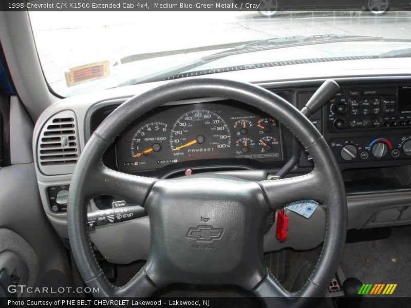 Medium Blue-Green Metallic / Gray 1998 Chevrolet C/K K1500 Extended Cab 4x4