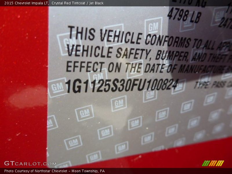 Crystal Red Tintcoat / Jet Black 2015 Chevrolet Impala LT