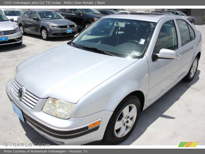 Reflex Silver Metallic / Black 2003 Volkswagen Jetta GLS TDI Sedan
