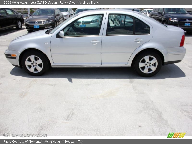 Reflex Silver Metallic / Black 2003 Volkswagen Jetta GLS TDI Sedan