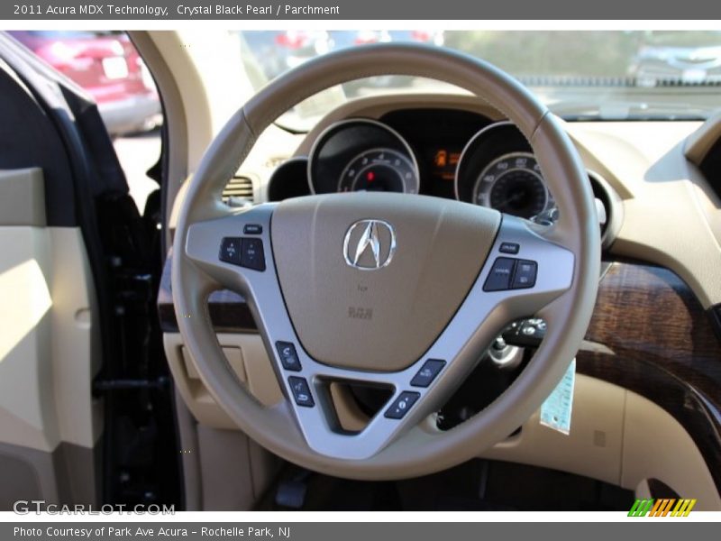Crystal Black Pearl / Parchment 2011 Acura MDX Technology