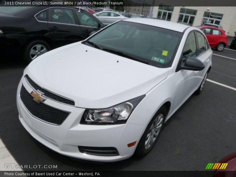 Summit White / Jet Black/Medium Titanium 2011 Chevrolet Cruze LS