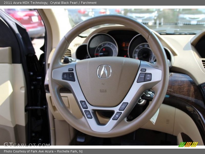 Crystal Black Pearl / Parchment 2011 Acura MDX Technology