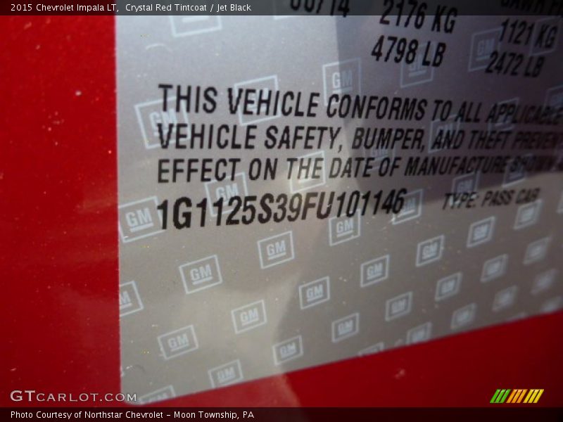 Crystal Red Tintcoat / Jet Black 2015 Chevrolet Impala LT