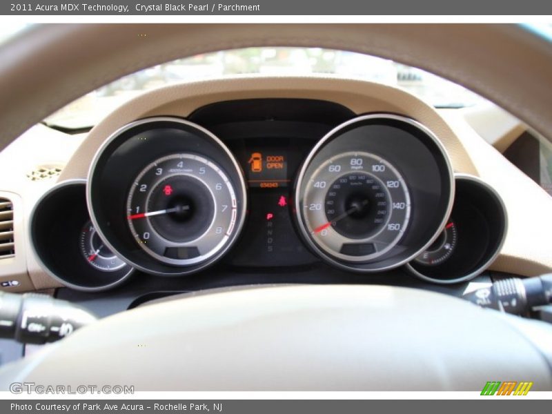 Crystal Black Pearl / Parchment 2011 Acura MDX Technology