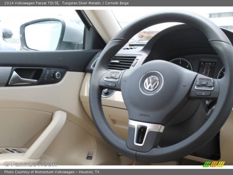 Tungsten Silver Metallic / Cornsilk Beige 2014 Volkswagen Passat TDI SE