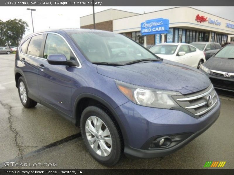 Twilight Blue Metallic / Gray 2012 Honda CR-V EX 4WD