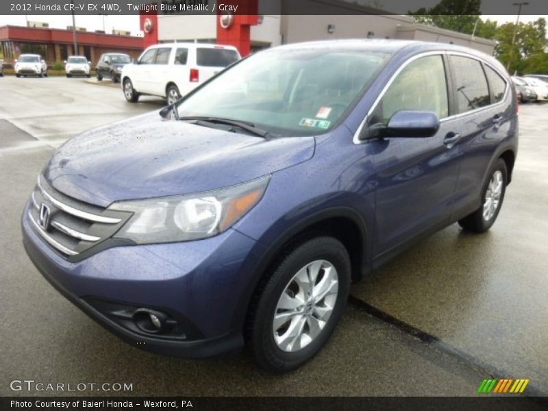 Twilight Blue Metallic / Gray 2012 Honda CR-V EX 4WD