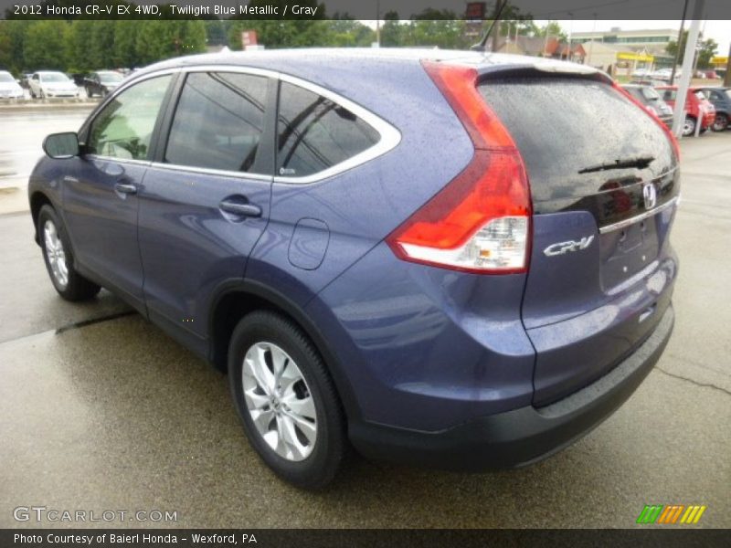 Twilight Blue Metallic / Gray 2012 Honda CR-V EX 4WD
