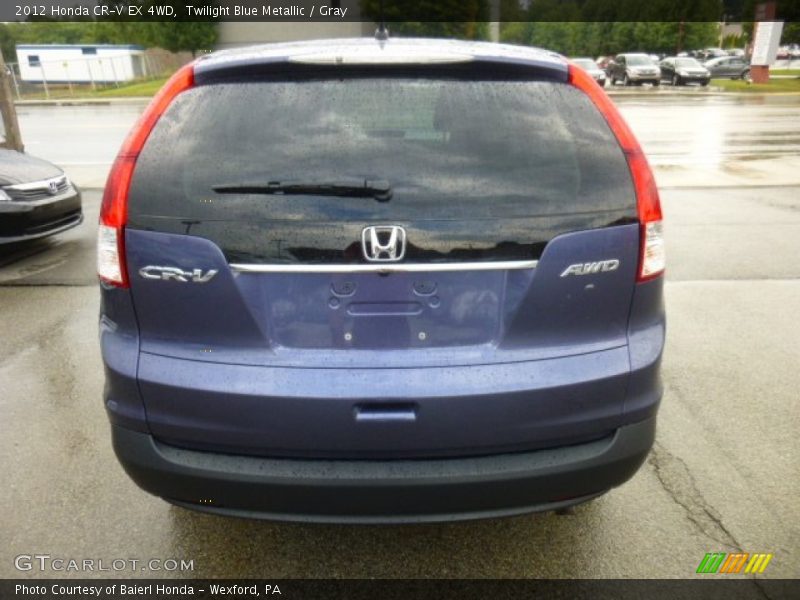 Twilight Blue Metallic / Gray 2012 Honda CR-V EX 4WD