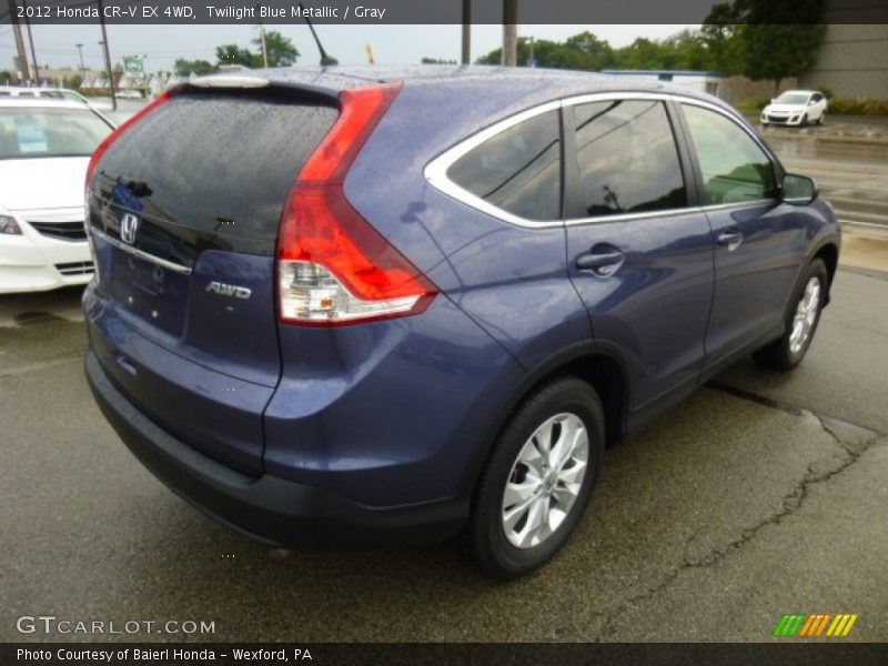 Twilight Blue Metallic / Gray 2012 Honda CR-V EX 4WD