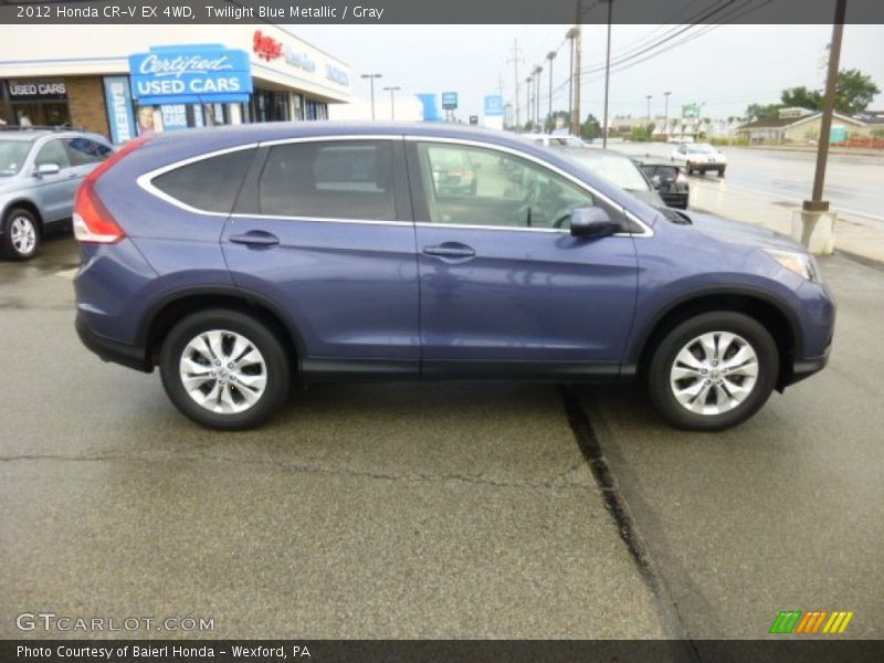 Twilight Blue Metallic / Gray 2012 Honda CR-V EX 4WD