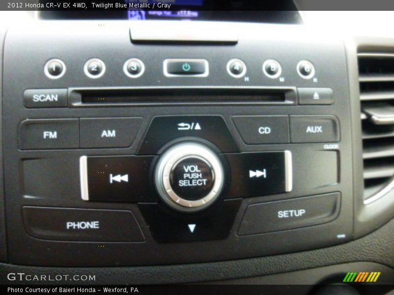 Twilight Blue Metallic / Gray 2012 Honda CR-V EX 4WD