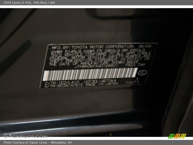 Flint Mica / Ash 2004 Lexus LS 430