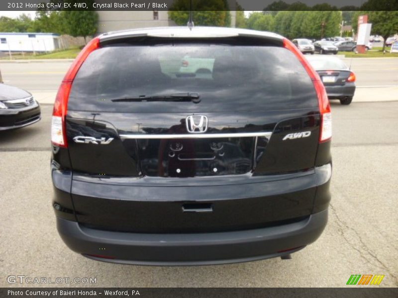 Crystal Black Pearl / Black 2012 Honda CR-V EX 4WD