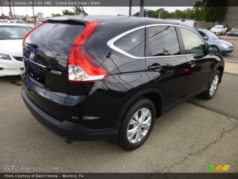 Crystal Black Pearl / Black 2012 Honda CR-V EX 4WD