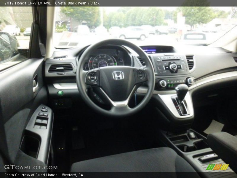 Crystal Black Pearl / Black 2012 Honda CR-V EX 4WD