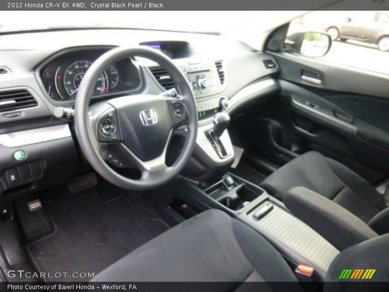 Crystal Black Pearl / Black 2012 Honda CR-V EX 4WD