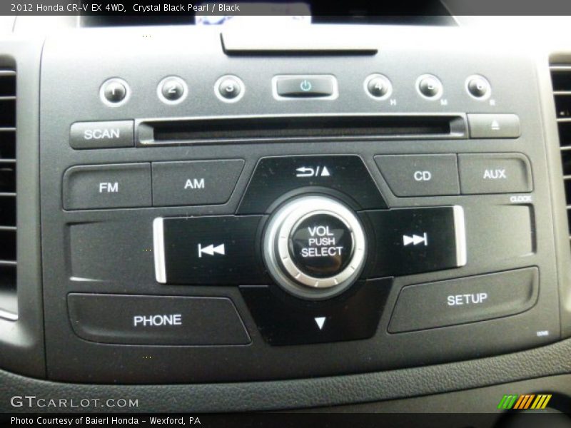 Crystal Black Pearl / Black 2012 Honda CR-V EX 4WD