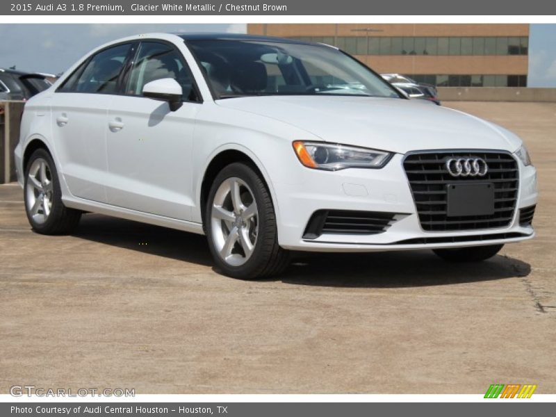 Glacier White Metallic / Chestnut Brown 2015 Audi A3 1.8 Premium