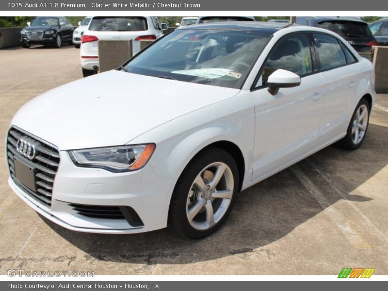 Glacier White Metallic / Chestnut Brown 2015 Audi A3 1.8 Premium