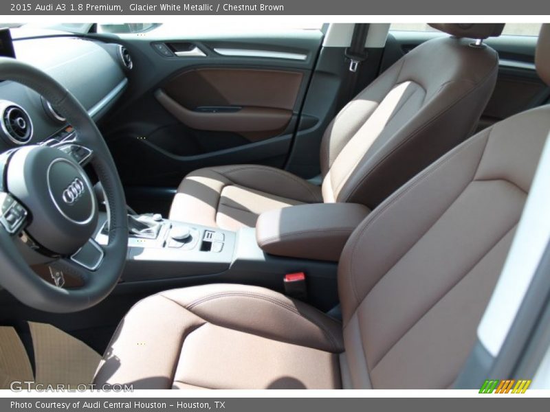 Glacier White Metallic / Chestnut Brown 2015 Audi A3 1.8 Premium