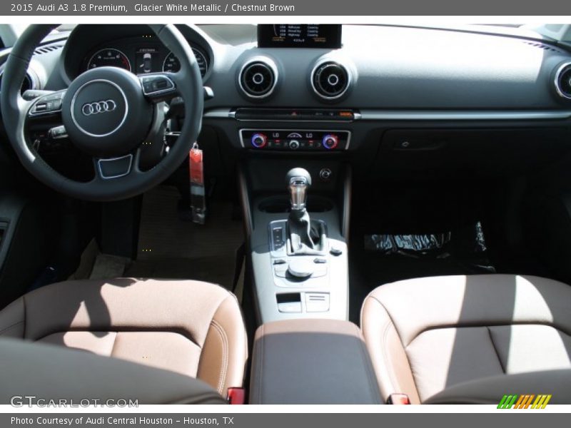 Glacier White Metallic / Chestnut Brown 2015 Audi A3 1.8 Premium