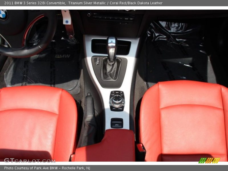 Titanium Silver Metallic / Coral Red/Black Dakota Leather 2011 BMW 3 Series 328i Convertible